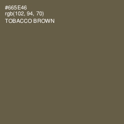 #665E46 - Tobacco Brown Color Image